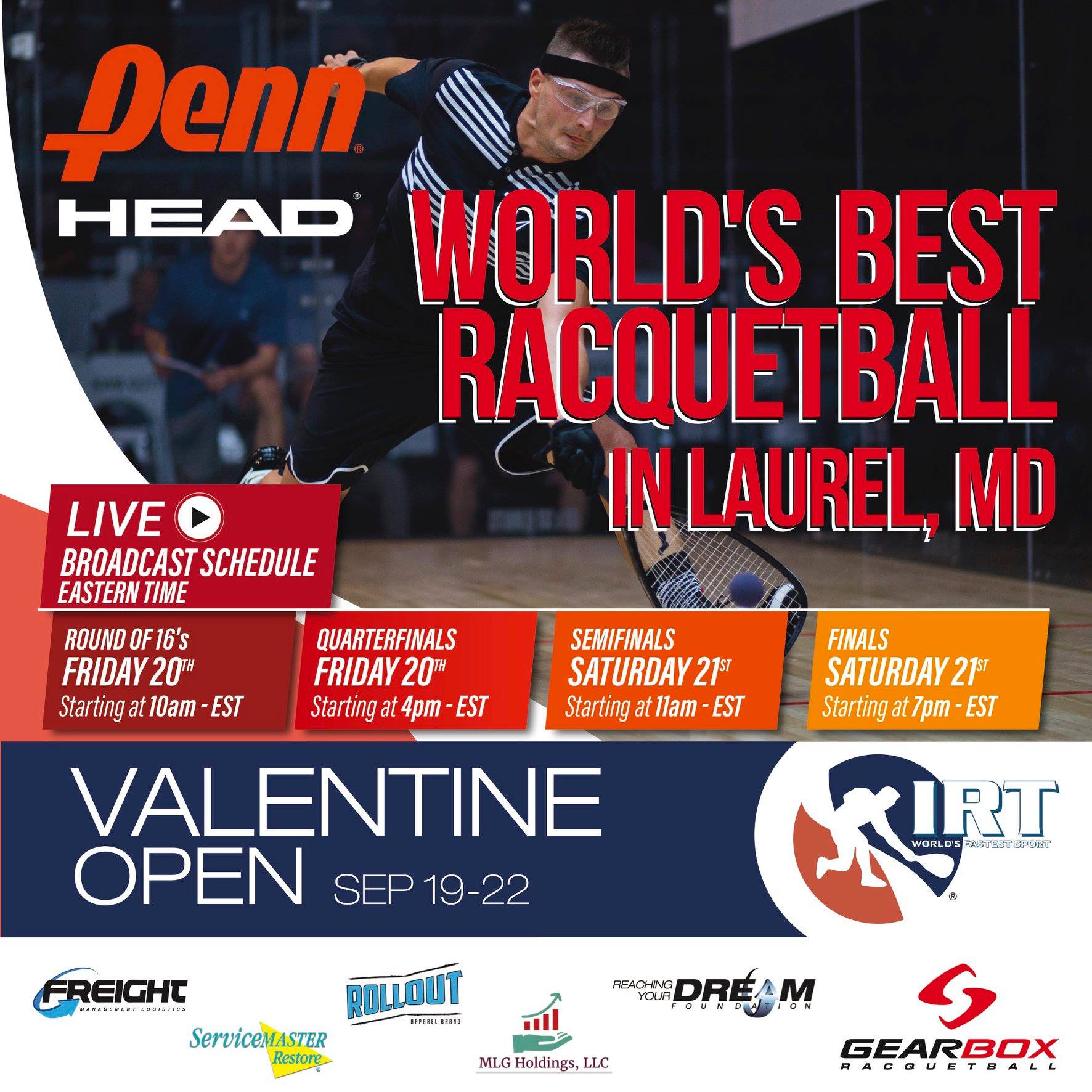 IRT The Valentine Open 2019 Daily Racquetball