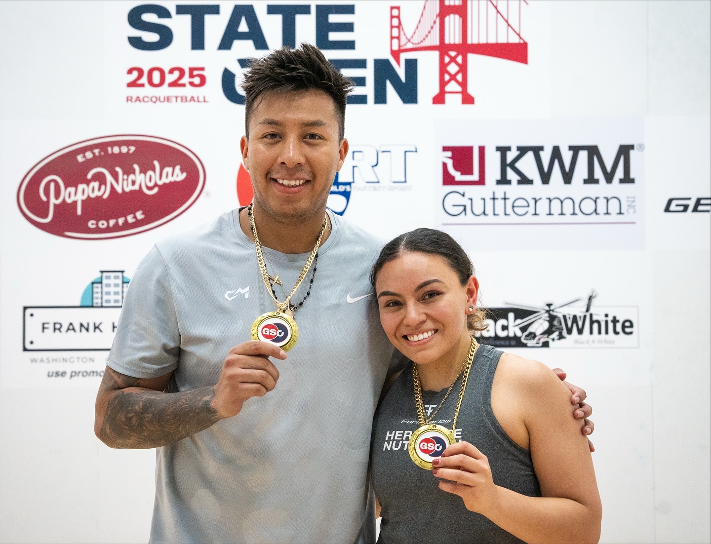 Golden State Open 2025 Mixed Doubles Pro Champions - Conrrado Moscoso of Bolivia and Gaby Martinez of Guatemala